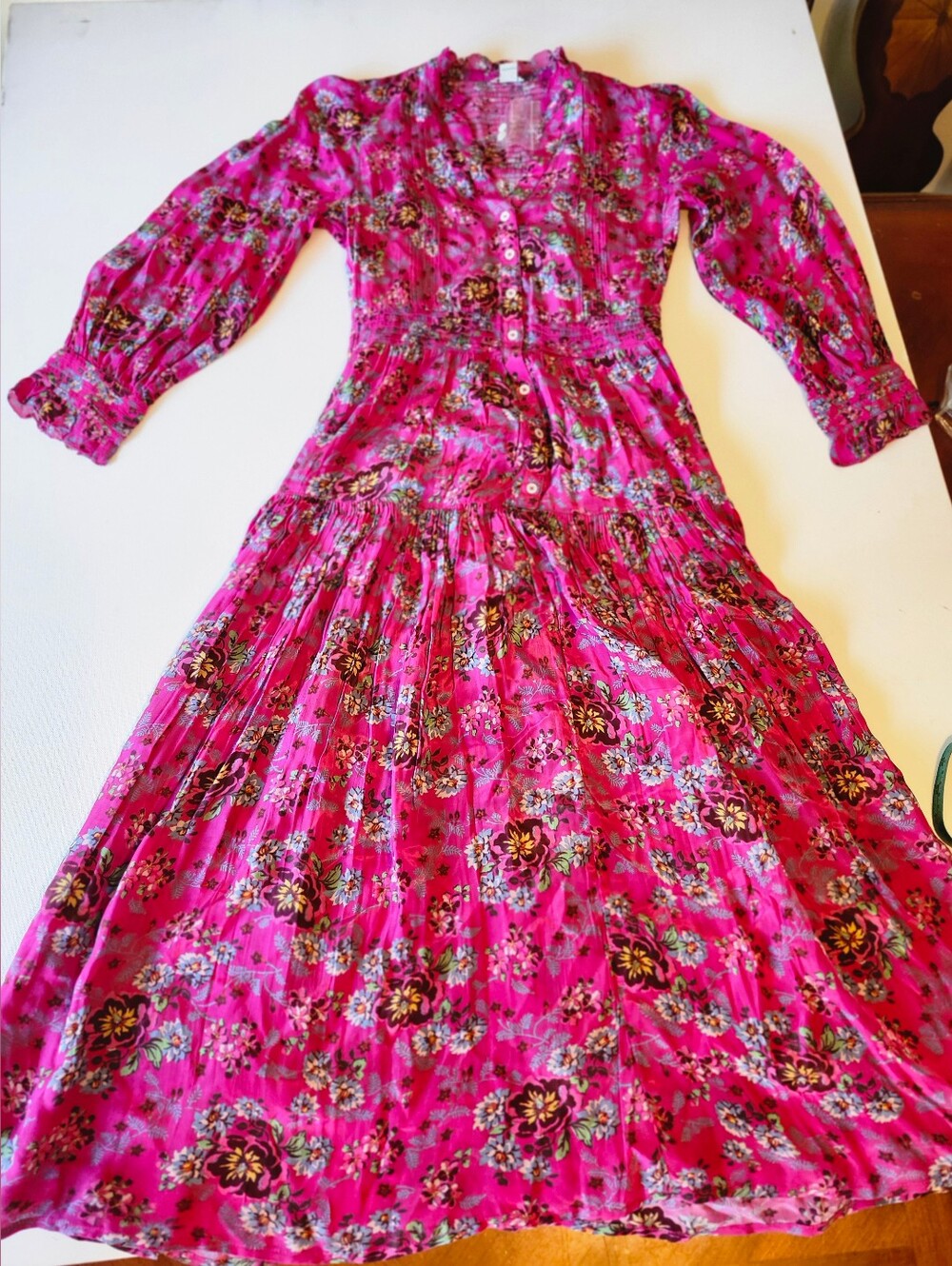NWOT Fuschia Floral Sundamce Maxi Dress